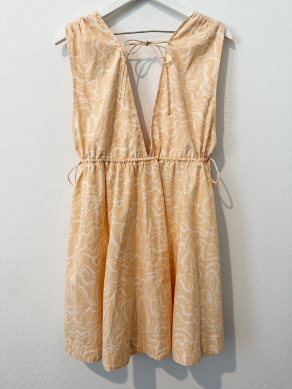 Abercrombie Babydoll Dress XL Double V Neck Swirly Vacation Boho Cottagecore - Picture 9 of 9